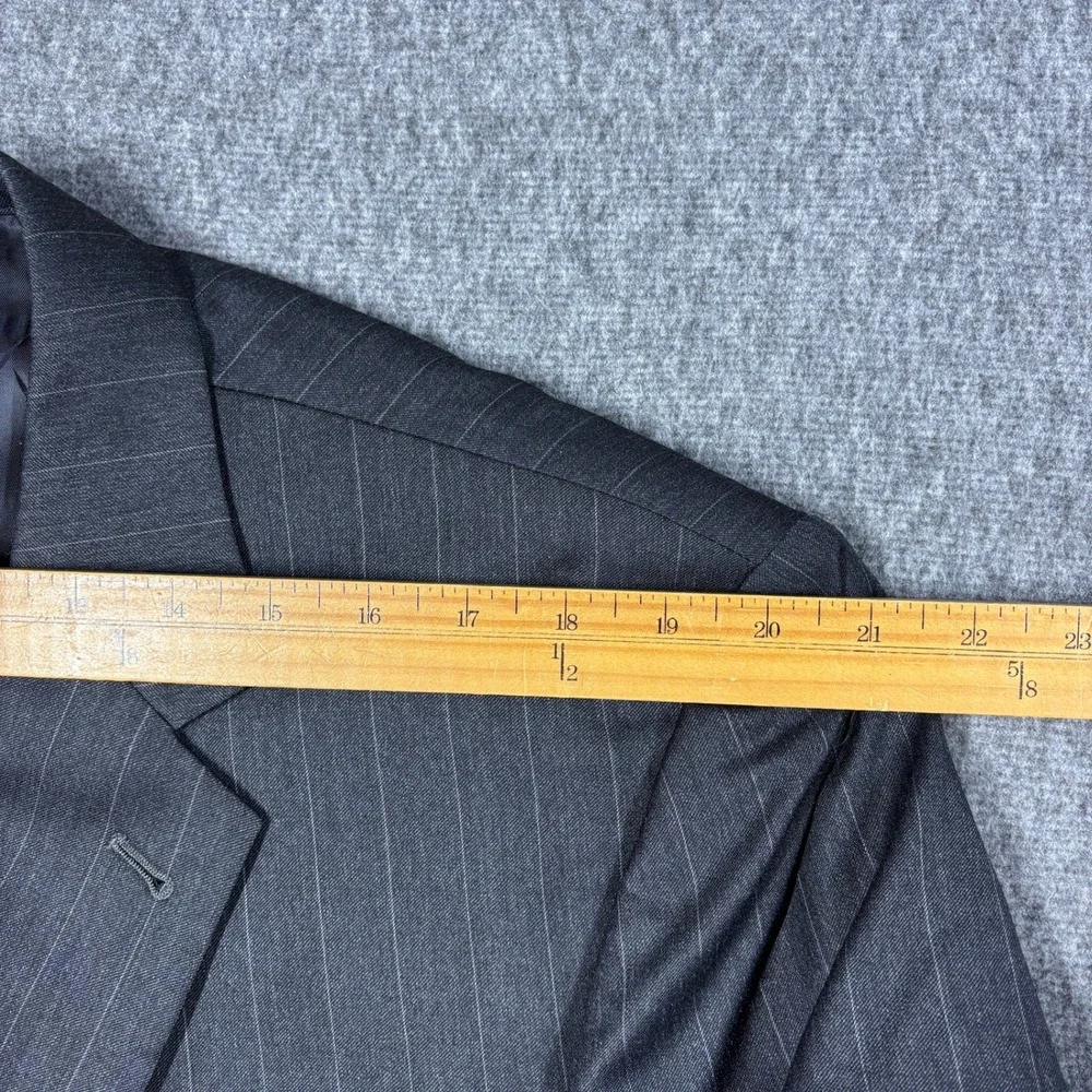 Jos. A. Bank Mens 48R Charcoal Pinstripe 100% Wool 2-Piece Suit Gordon 40X31